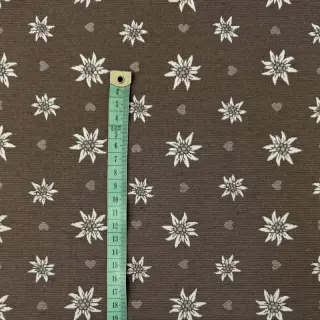 Dekoračná látka jacquard DOUBLE FACE Landhaus Edelweiss taupe