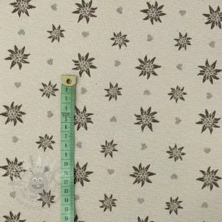 Decoratiestof jacquard DOUBLE FACE Landhaus Edelweiss taupe