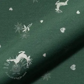 Dekoračná látka jacquard DOUBLE FACE Landhaus Mixed Icon forest green