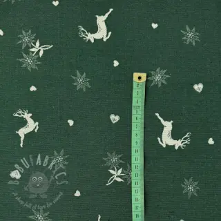 Decoratiestof jacquard DOUBLE FACE Landhaus Mixed Icon forest green