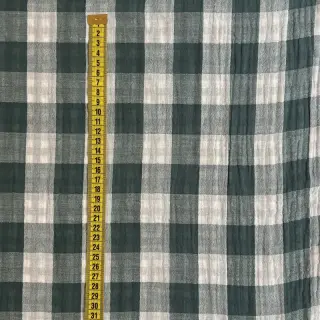 Dvojitá gázovina/mušelín Double sided CHECKS MINI cyan