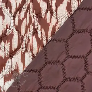 Gewatteerde stof Blurry Ikat brown