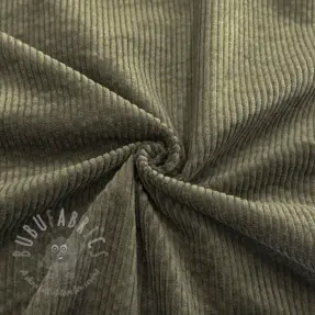 Ribfluweel 6W WASHED STRETCH camo green
