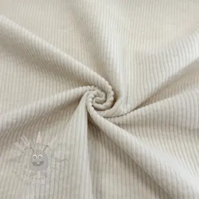 Ribfluweel 6W WASHED STRETCH off white