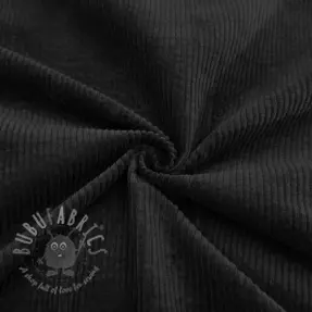 Ribfluweel 6W WASHED STRETCH black