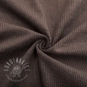 Ribfluweel 6W WASHED STRETCH dark brown