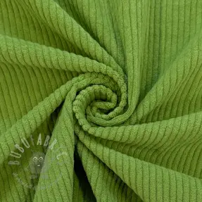 Ribfluweel 6W COTTON TOUCH green