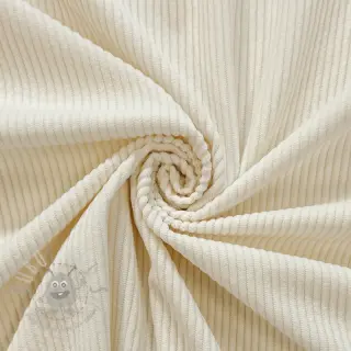 Ribfluweel 6W COTTON TOUCH ecru