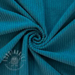 Ribfluweel 6W COTTON TOUCH aqua