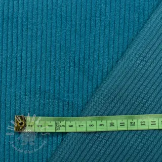 Ribfluweel 6W COTTON TOUCH aqua