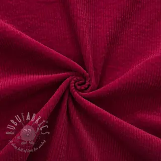 Ribfluweel 6W WASHED STRETCH dark red