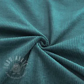 Ribfluweel 6W WASHED STRETCH petrol