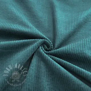 Ribfluweel 6W WASHED STRETCH petrol