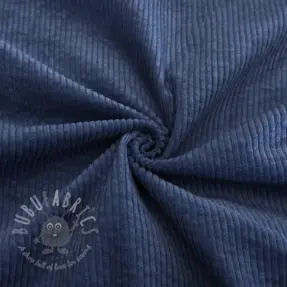 Ribfluweel 6W WASHED STRETCH marine
