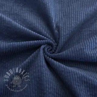 Ribfluweel 6W WASHED STRETCH marine