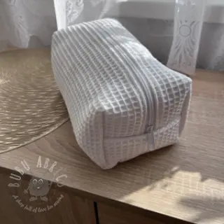 Katoen met wafelbinding white