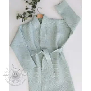 Katoen met wafelbinding dark green