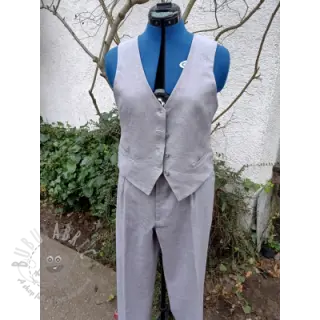 Voorgewassen linnen 170 g grey