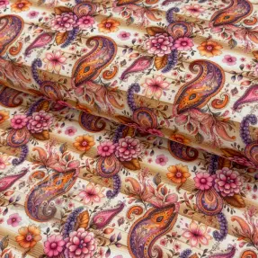 Tricot Paisley woody design En digital print