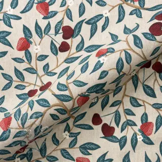 Decoratiestof Linenlook Strawberry Cherry
