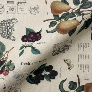 Decoratiestof Linenlook Redfruit Jam Recipe digital print