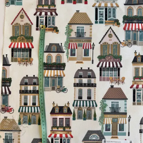 Decoratiestof premium Shop Boutique City digital print
