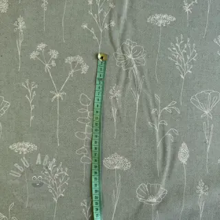Decoratiestof Linenlook Fine Fragile Flower old green