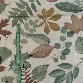 Decoratiestof Linenlook Coloured Leaf Mix digital print