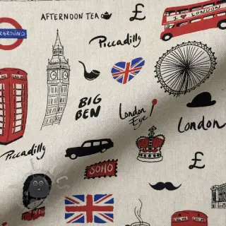 Decoratiestof Linenlook London Icon City