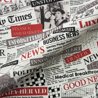 Decoratiestof premium Newspaper Headlines