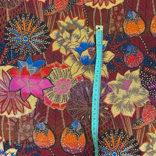 Decoratiestof jacquard Opium allover rouge