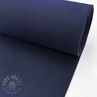 Gladde boordstof PREMIUM navy blue