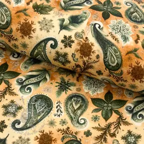 Dubbelgaas/mousseline Floraly mix design E digital print