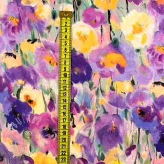 Viscose SATIN Lavender flowers digital print