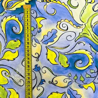 Viscose RADIANCE Abstract paisley blue digital print