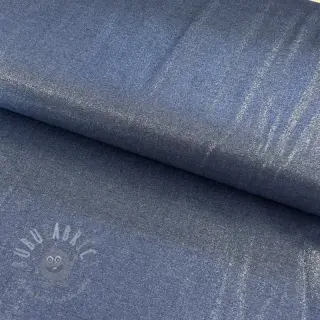 Katoenen stof JEANS FOIL SILVER