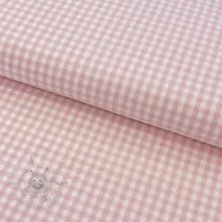 Katoenen stof YARN DYED CHECK BRUSHED light rose