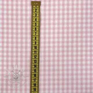 Katoenen stof YARN DYED CHECK BRUSHED light rose