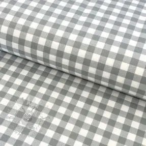 Katoenen stof FLANNEL Check sage