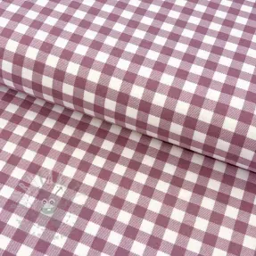 Katoenen stof FLANNEL Check mauve