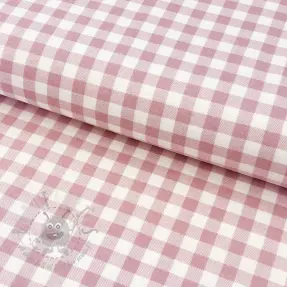 Katoenen stof FLANNEL Check light pink