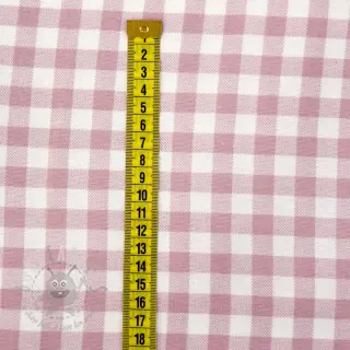 Katoenen stof FLANNEL Check light pink