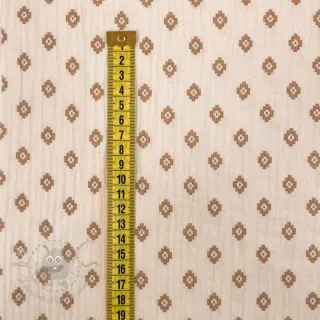 Dubbelgaas/mousseline Bohemian SIMPLY NATURAL digital print ORGANIC
