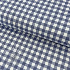 Katoenen stof FLANNEL Check blue