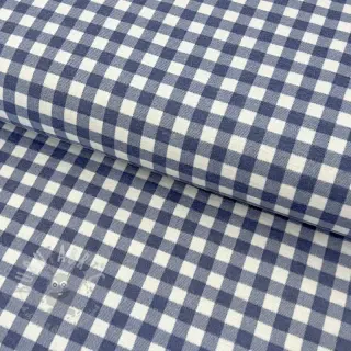 Katoenen stof FLANNEL Check blue
