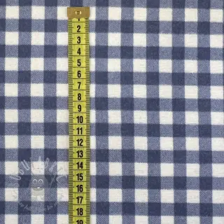 Katoenen stof FLANNEL Check blue