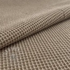 Katoen met wafelbinding khaki