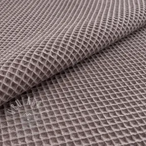 Katoen met wafelbinding taupe