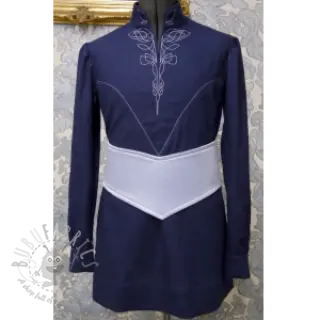 Voorgewassen linnen navy