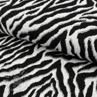 Decoratiestof jacquard Tanzanie noir blanc
